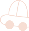 Car icon symbolizing movement and development at Step by Step Nursery Dubai.