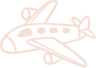 Airplane icon focusing on discovery and travel at Step by Step Nursery Dubai.