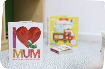 Library at Step By Step Nursery in Mirdif, providing a rich environment with books, songs, and poetry tailored to children’s individual interests.