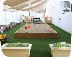 Step by Step Nursery Umm Suqeim ouutdoor play area garden and sand